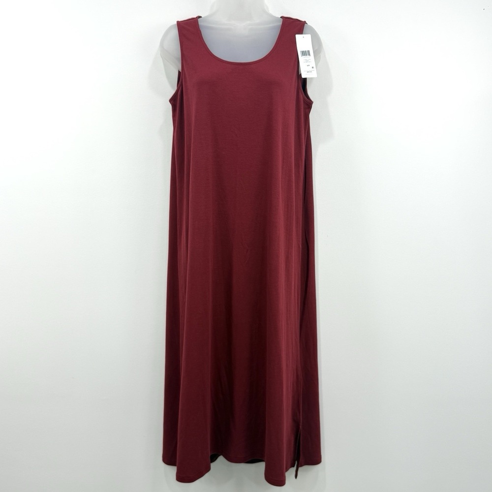 Eileen Fisher 100% Organic Cotton Sleep Dress S NWT Interlock Sustainable Comfy